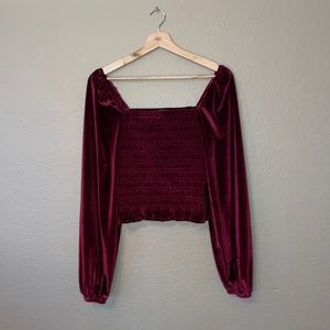 Velvet Maroon long sleeve top